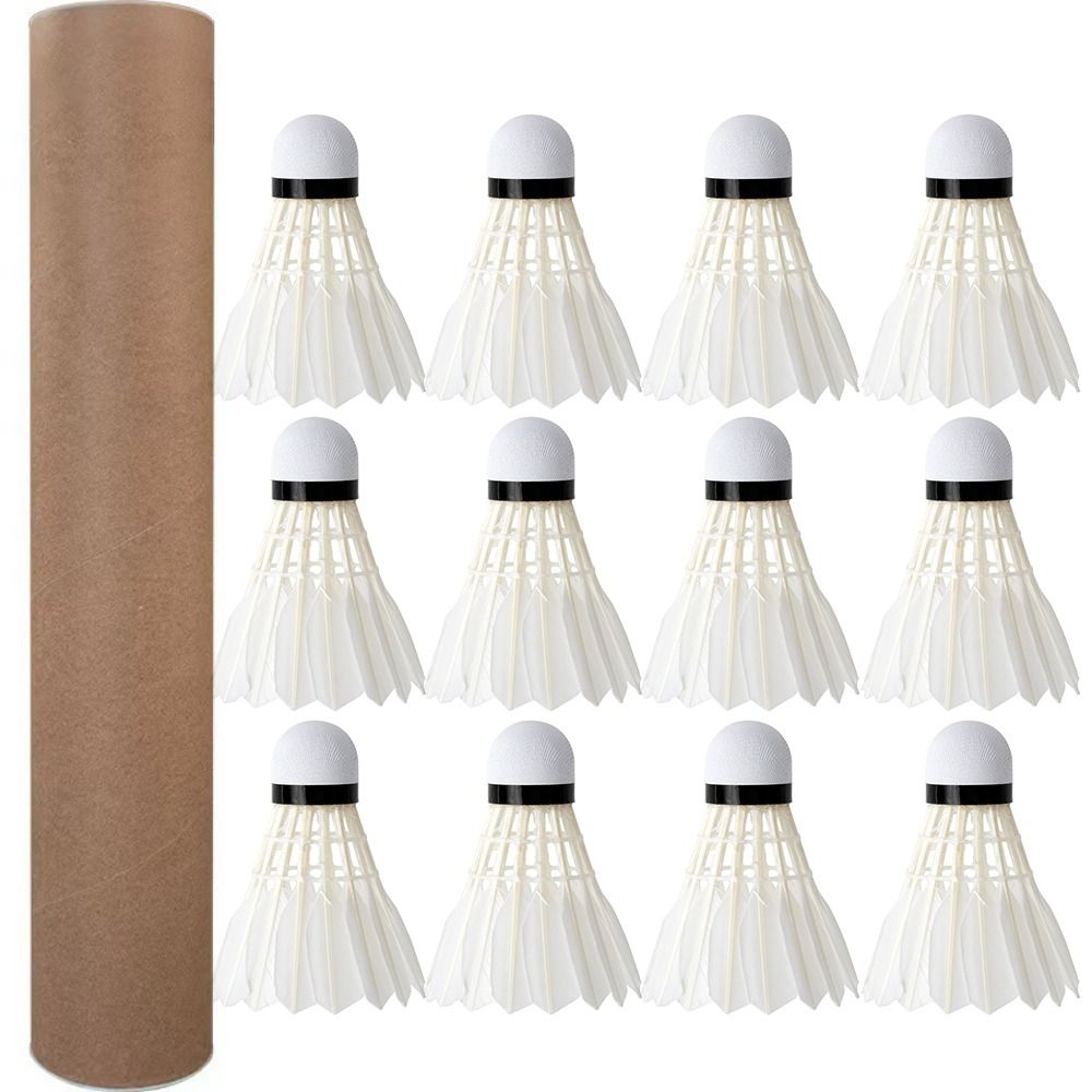 Feather Shuttlecock - 3/6/12Pcs Professional Badminton Shuttlecock Black Goose