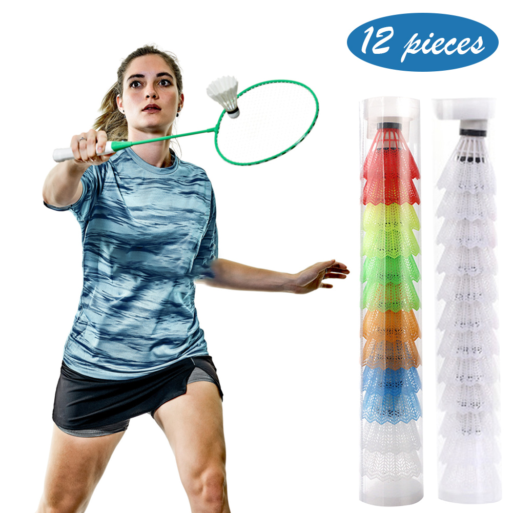 12pcs Plastic Badminton for Hi - Feather Shuttlecock review and price